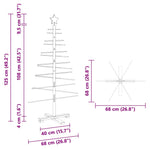 Trekjuletrær Med Stativ Brun 125 Cm Bambus