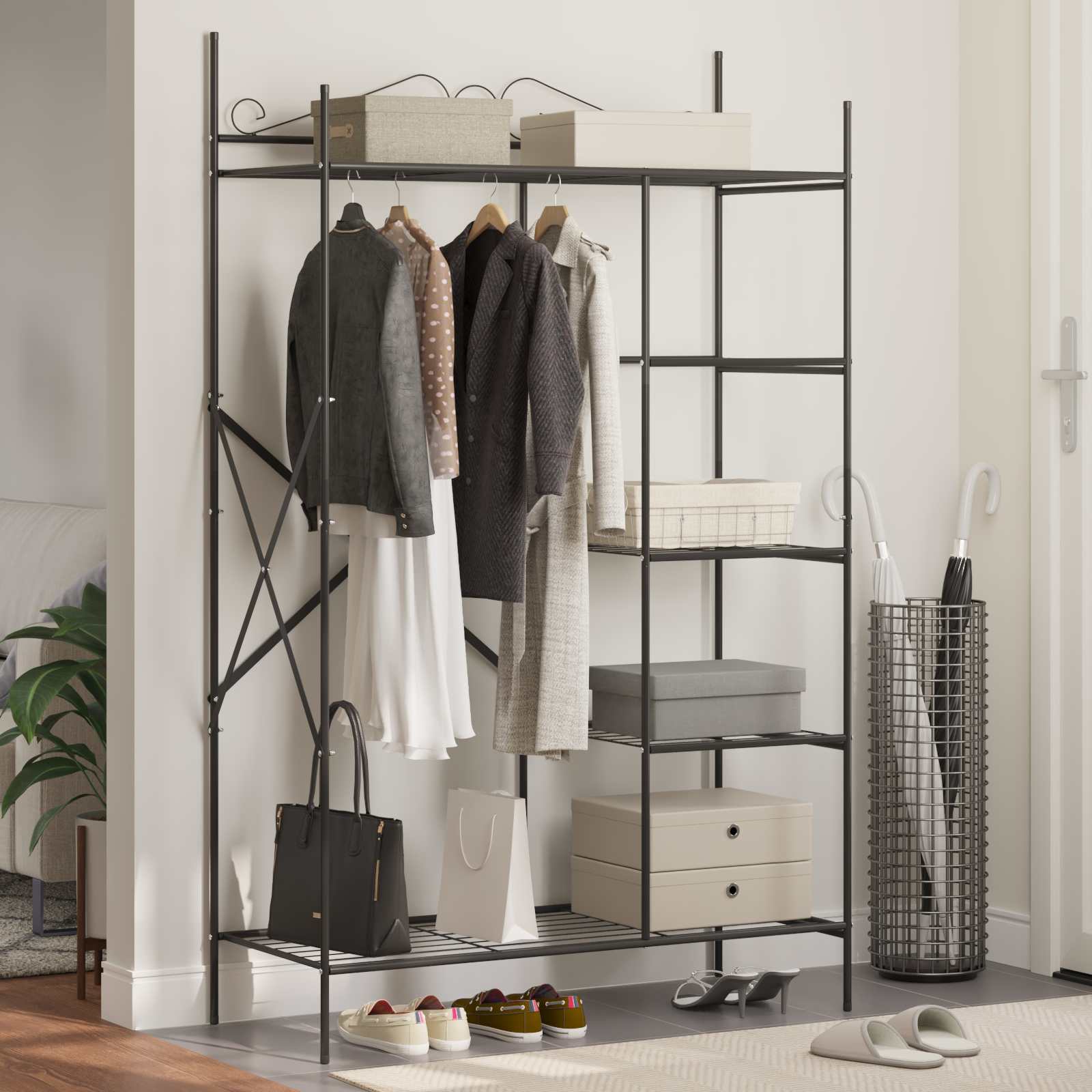 Åpen Garderobe Ensfarget