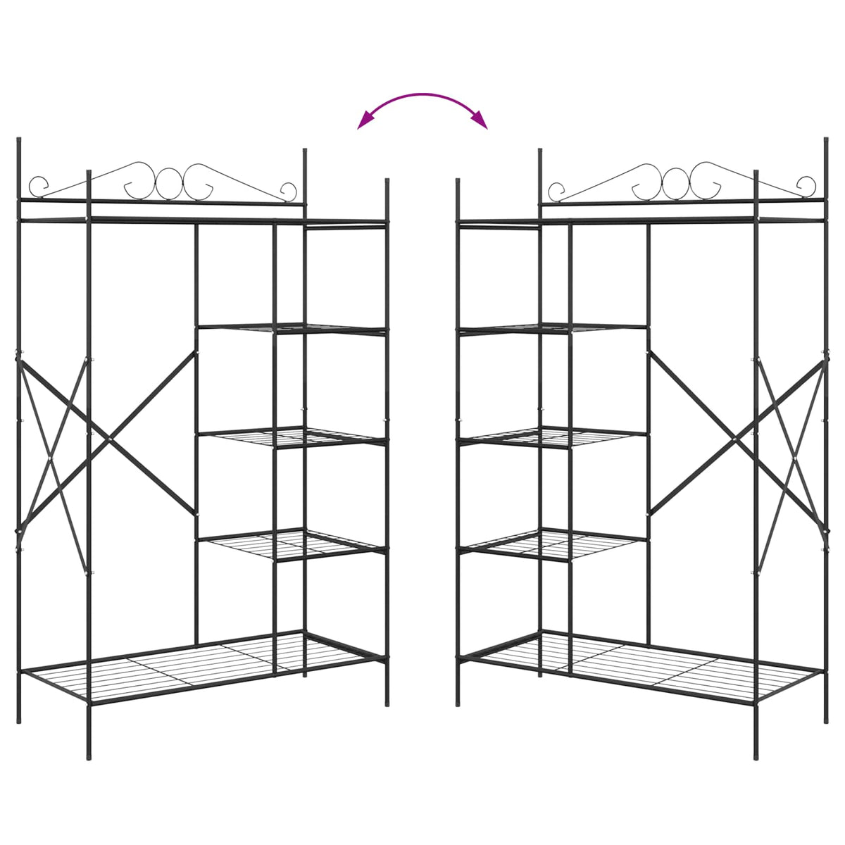 Åpen Garderobe Ensfarget