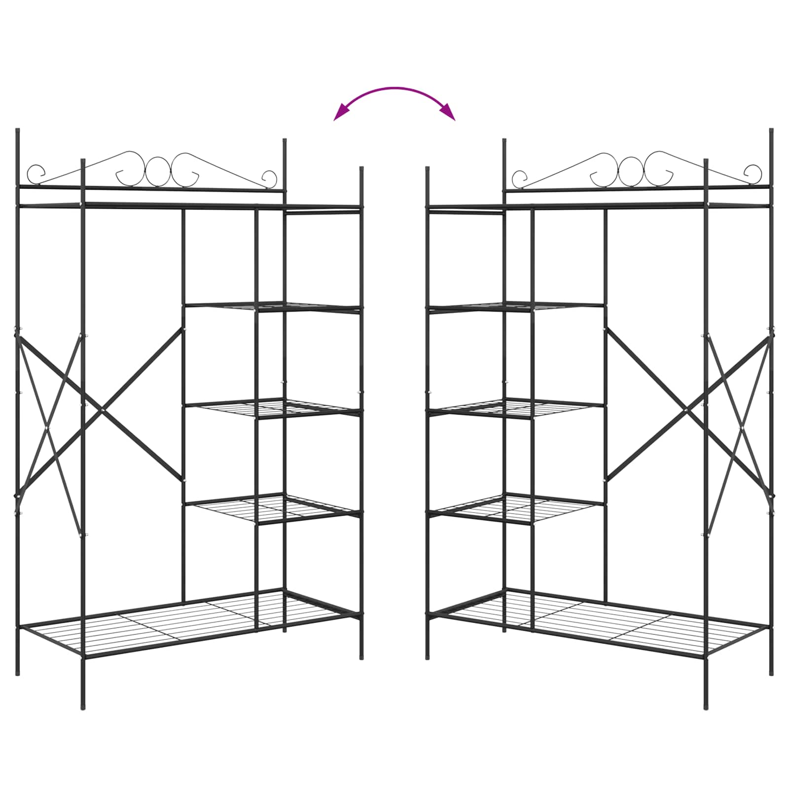 Åpen Garderobe Ensfarget