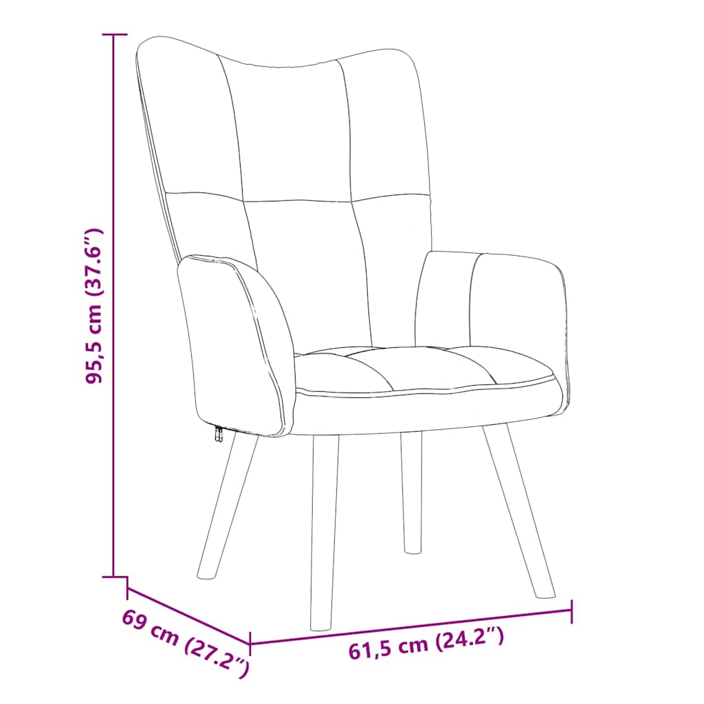 Avslappende Stol 2 Pcs Mørkegrå Fløyel