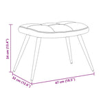 Avslappende Stol Med Fotpall 2 Pcs Lysegrå Fløyel