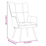 Avslappende Stol Med Fotpall 2 Pcs Svart Fløyel