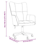 Avslappende Stol Med Hjul Mørkegrå 69 X 61,5 X 102 Cm Fløyel