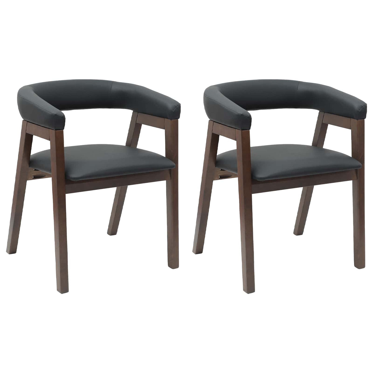 Spisestoler 2 Pcs Lys Brun 54 X 57 X 73 Cm Solid Gummitre