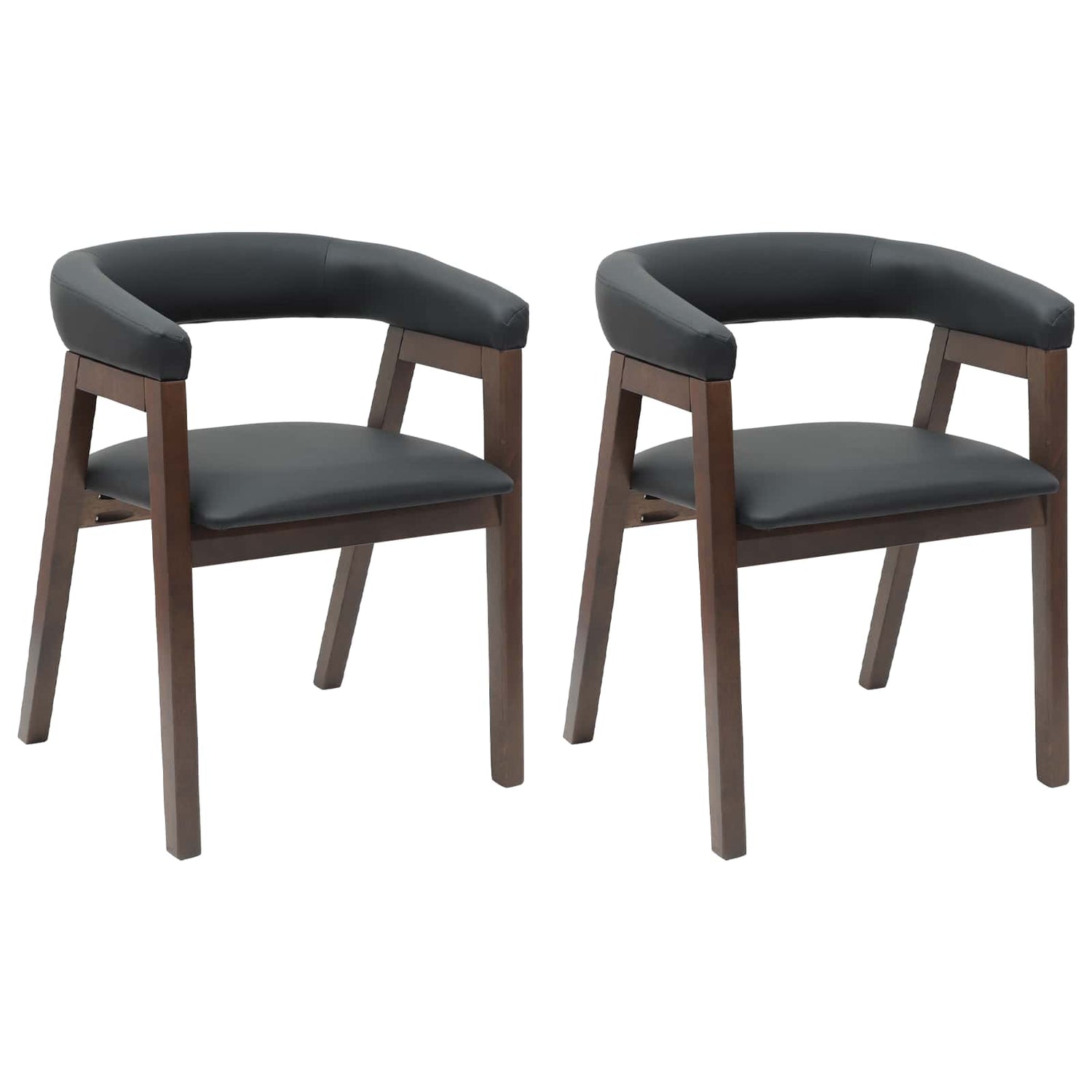 Spisestoler 2 Pcs Lys Brun 54 X 57 X 73 Cm Solid Gummitre