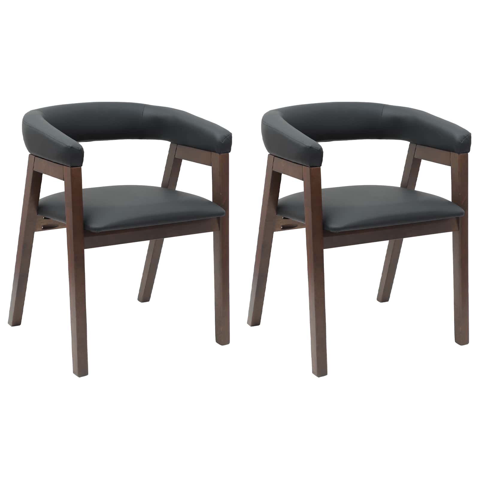 Spisestoler 2 Pcs Lys Brun 54 X 57 X 73 Cm Solid Gummitre