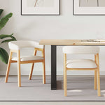 Spisestoler 2 Pcs Naturlig 54 X 57 X 73 Cm Solid Gummitre