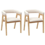 Spisestoler 2 Pcs Naturlig 54 X 57 X 73 Cm Solid Gummitre