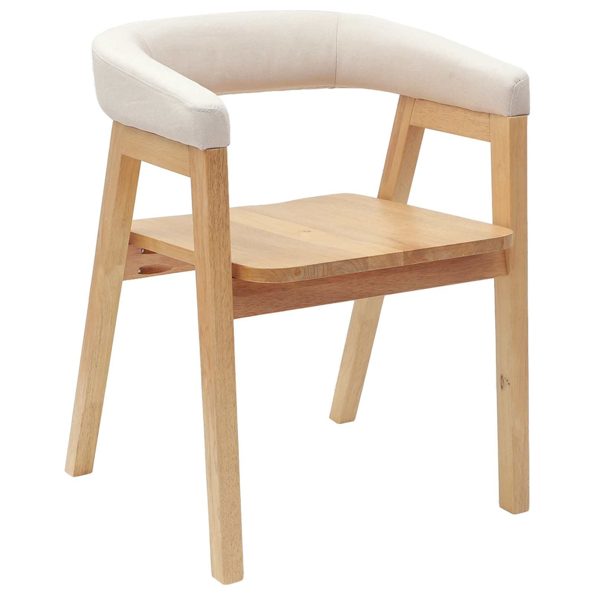 Spisestoler 2 Pcs Naturlig 54 X 57 X 73 Cm Solid Gummitre
