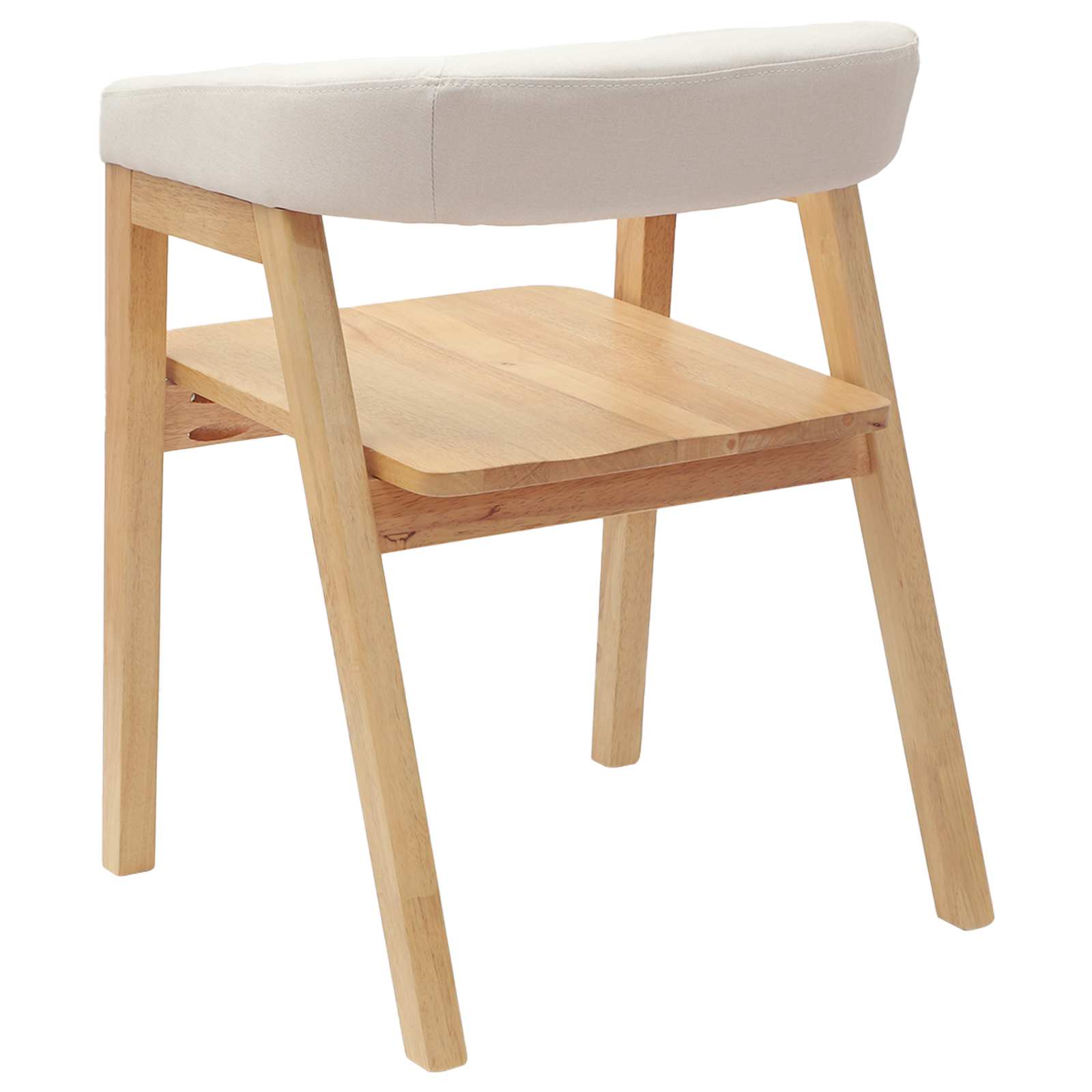 Spisestoler 2 Pcs Naturlig 54 X 57 X 73 Cm Solid Gummitre