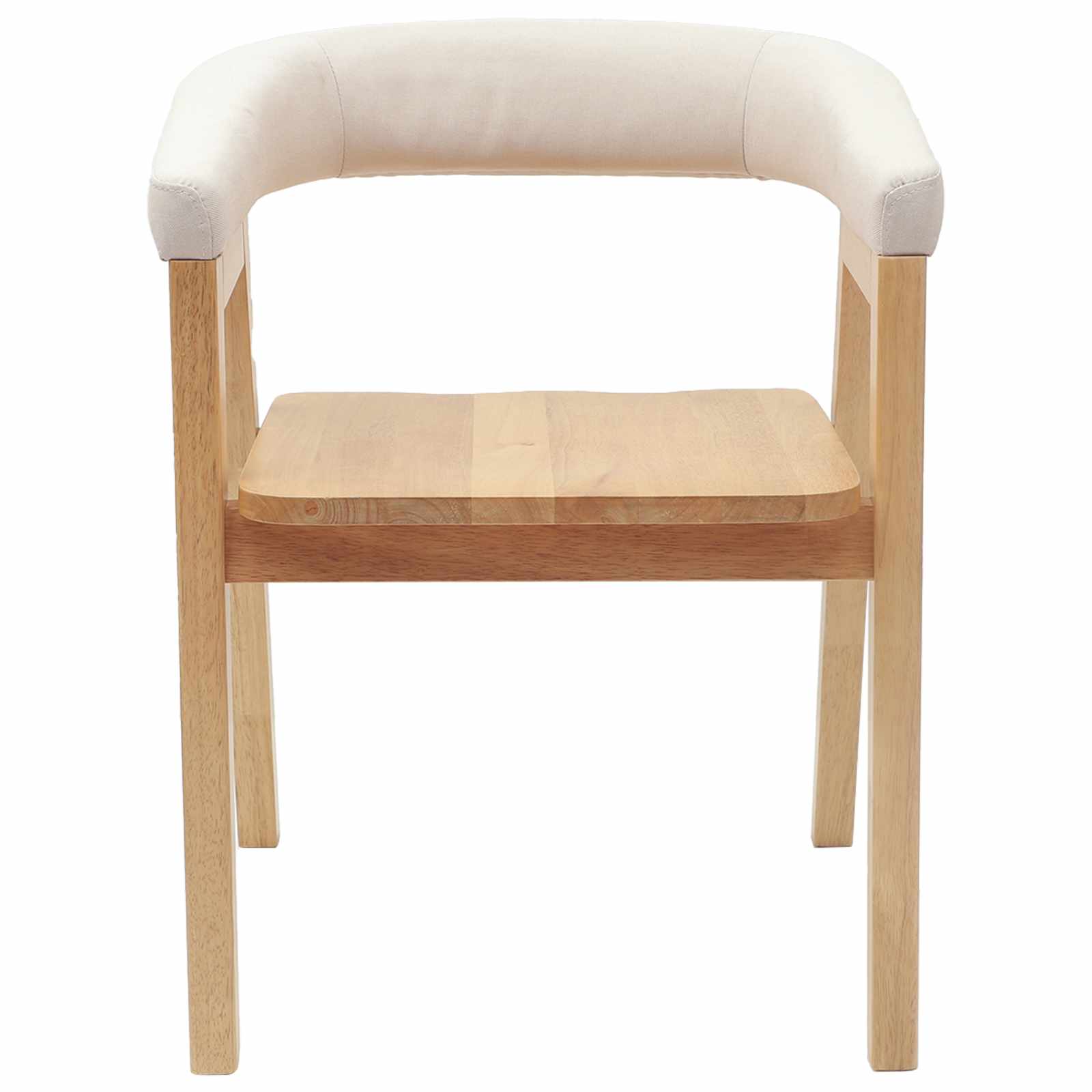 Spisestoler 2 Pcs Naturlig 54 X 57 X 73 Cm Solid Gummitre