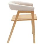 Spisestoler 2 Pcs Naturlig 54 X 57 X 73 Cm Solid Gummitre