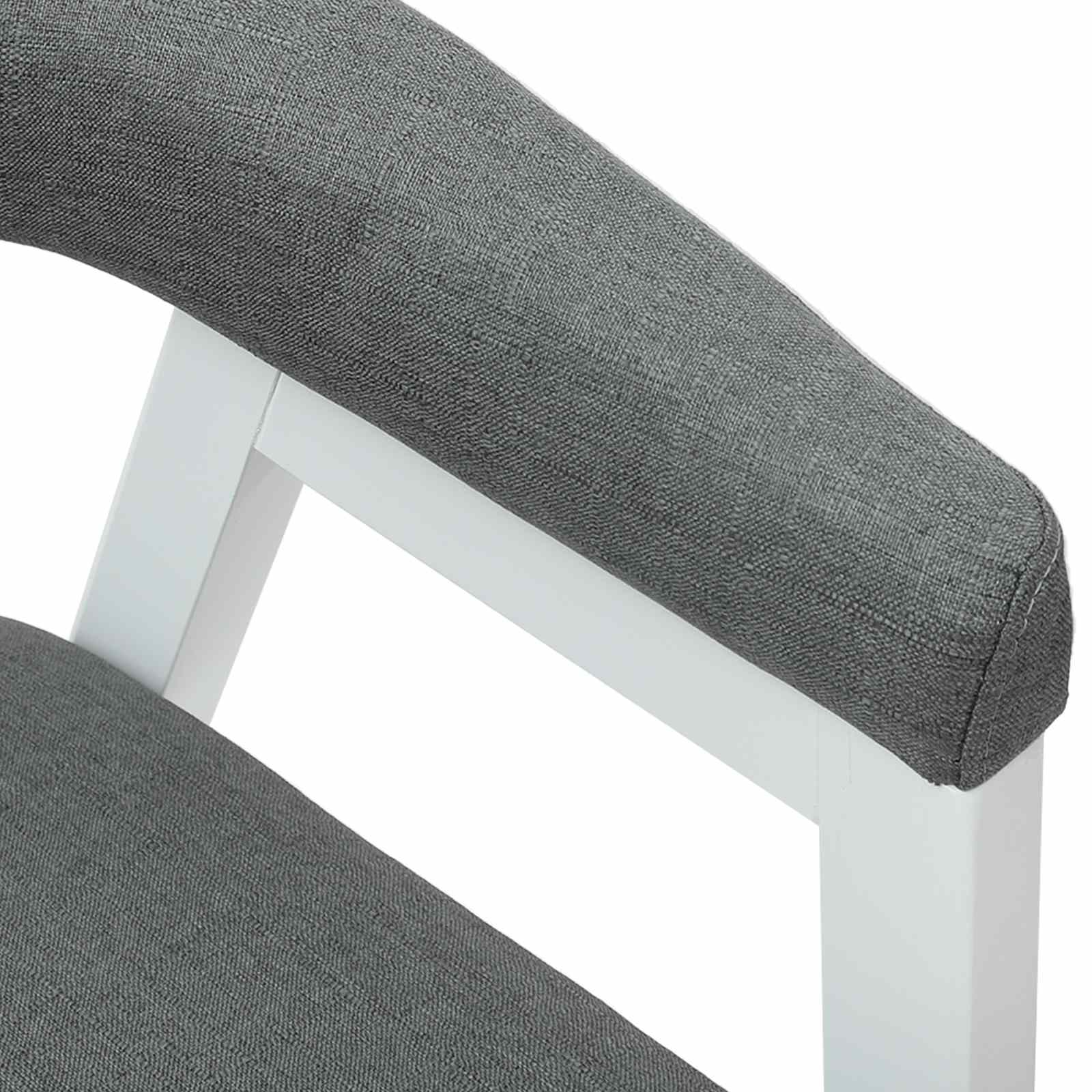 Spisestoler 2 Pcs Hvit 54 X 57 X 73 Cm Solid Gummitre