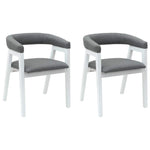 Spisestoler 2 Pcs Hvit 54 X 57 X 73 Cm Solid Gummitre
