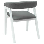 Spisestoler 2 Pcs Hvit 54 X 57 X 73 Cm Solid Gummitre