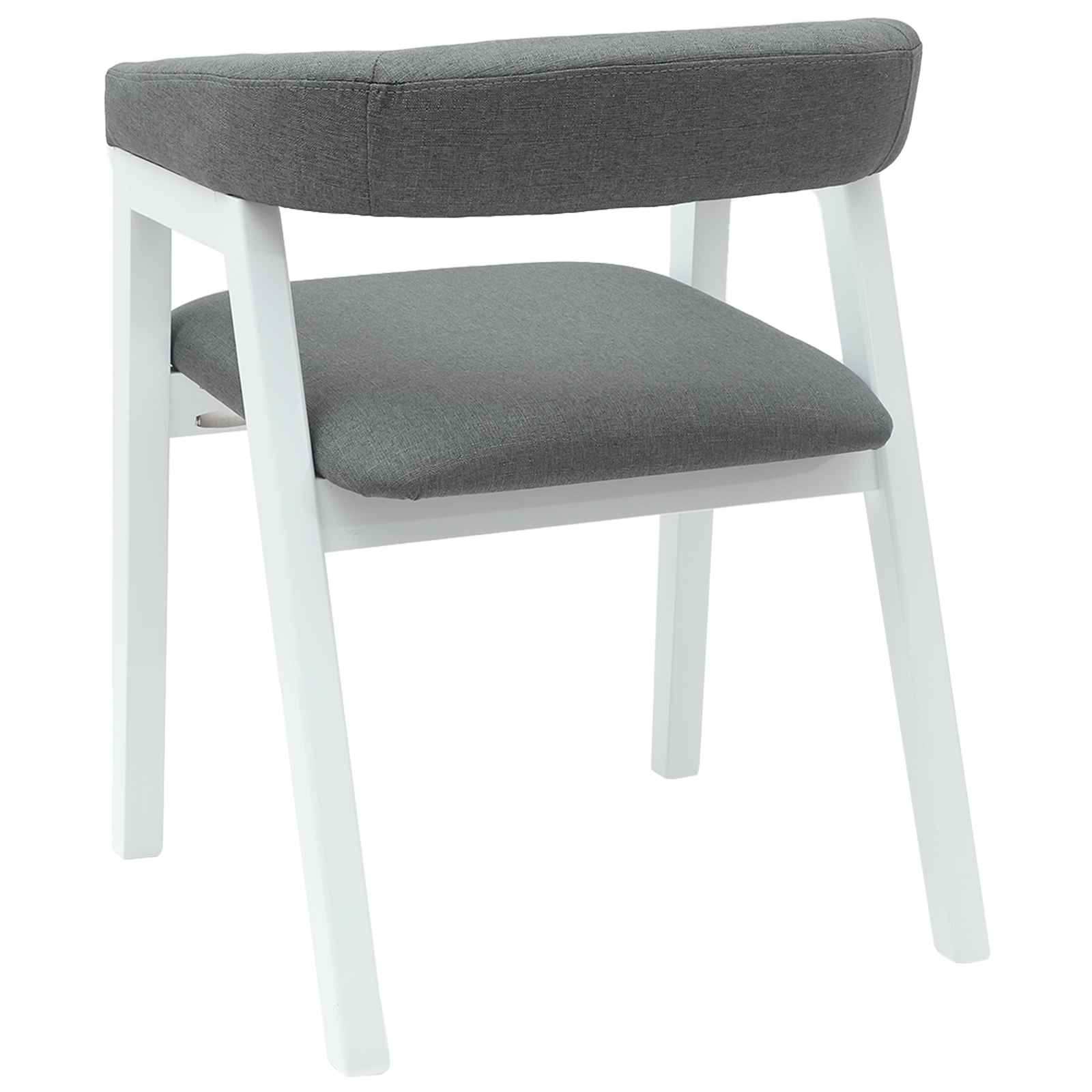 Spisestoler 2 Pcs Hvit 54 X 57 X 73 Cm Solid Gummitre