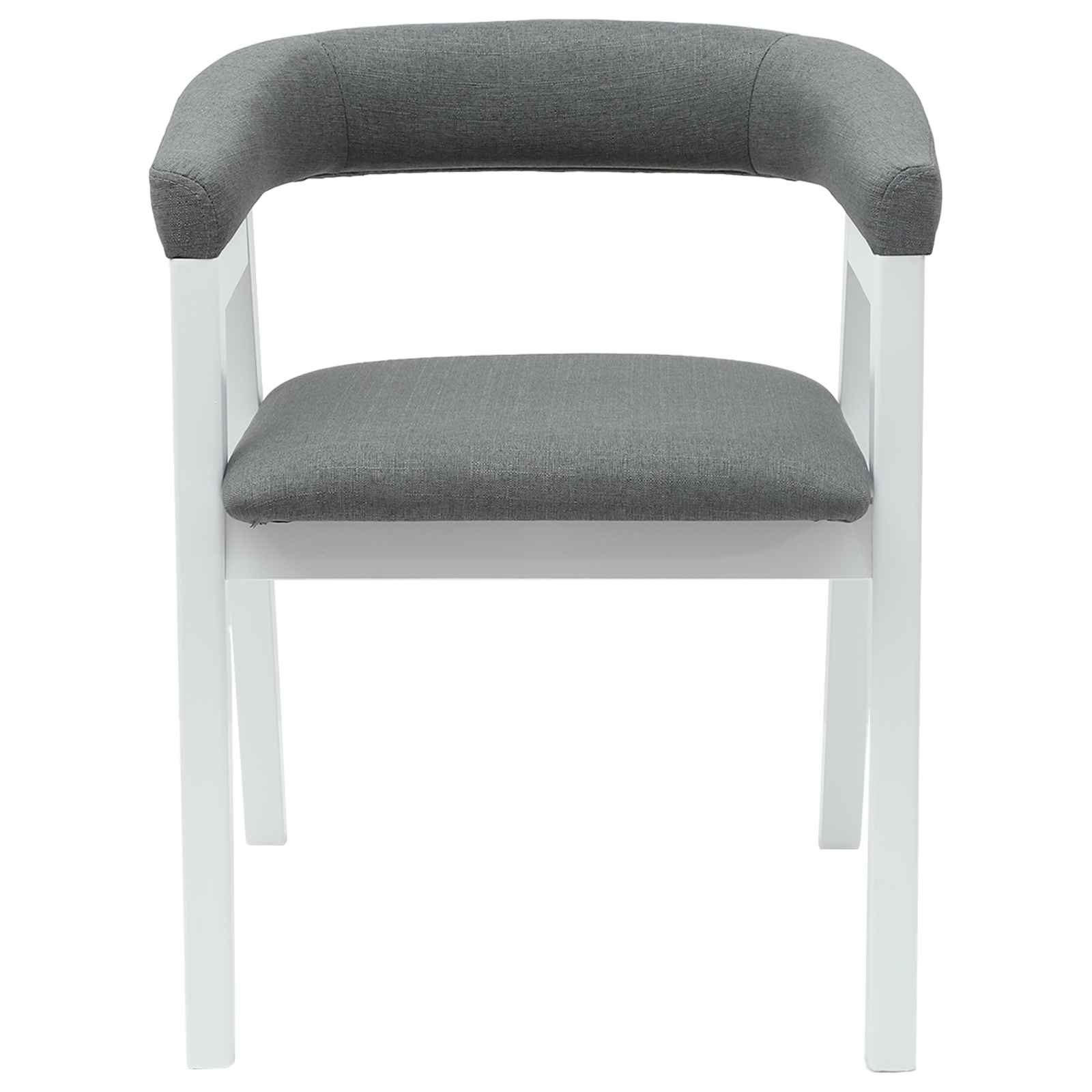 Spisestoler 2 Pcs Hvit 54 X 57 X 73 Cm Solid Gummitre
