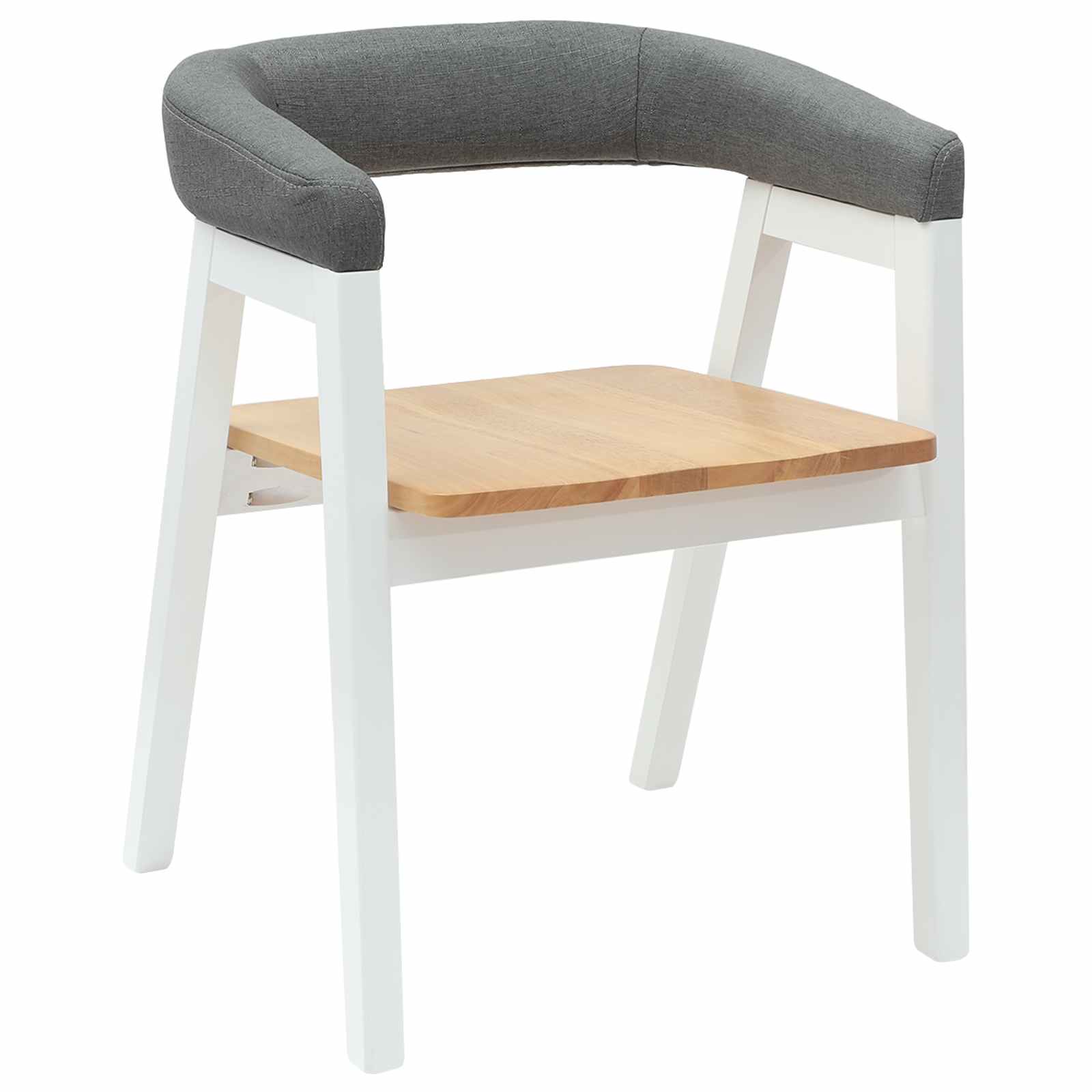 Spisestoler 2 Pcs Hvit 54 X 57 X 73 Cm Solid Gummitre