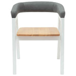 Spisestoler 2 Pcs Hvit 54 X 57 X 73 Cm Solid Gummitre