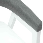Spisestoler 2 Pcs Hvit 54 X 57 X 73 Cm Solid Gummitre