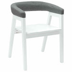Spisestoler 2 Pcs Hvit 54 X 57 X 73 Cm Solid Gummitre