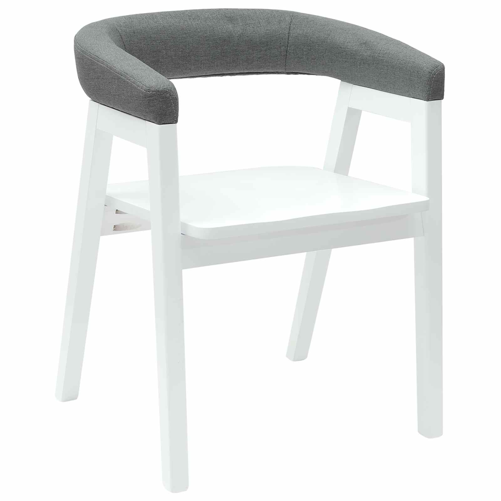 Spisestoler 2 Pcs Hvit 54 X 57 X 73 Cm Solid Gummitre