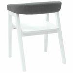 Spisestoler 2 Pcs Hvit 54 X 57 X 73 Cm Solid Gummitre