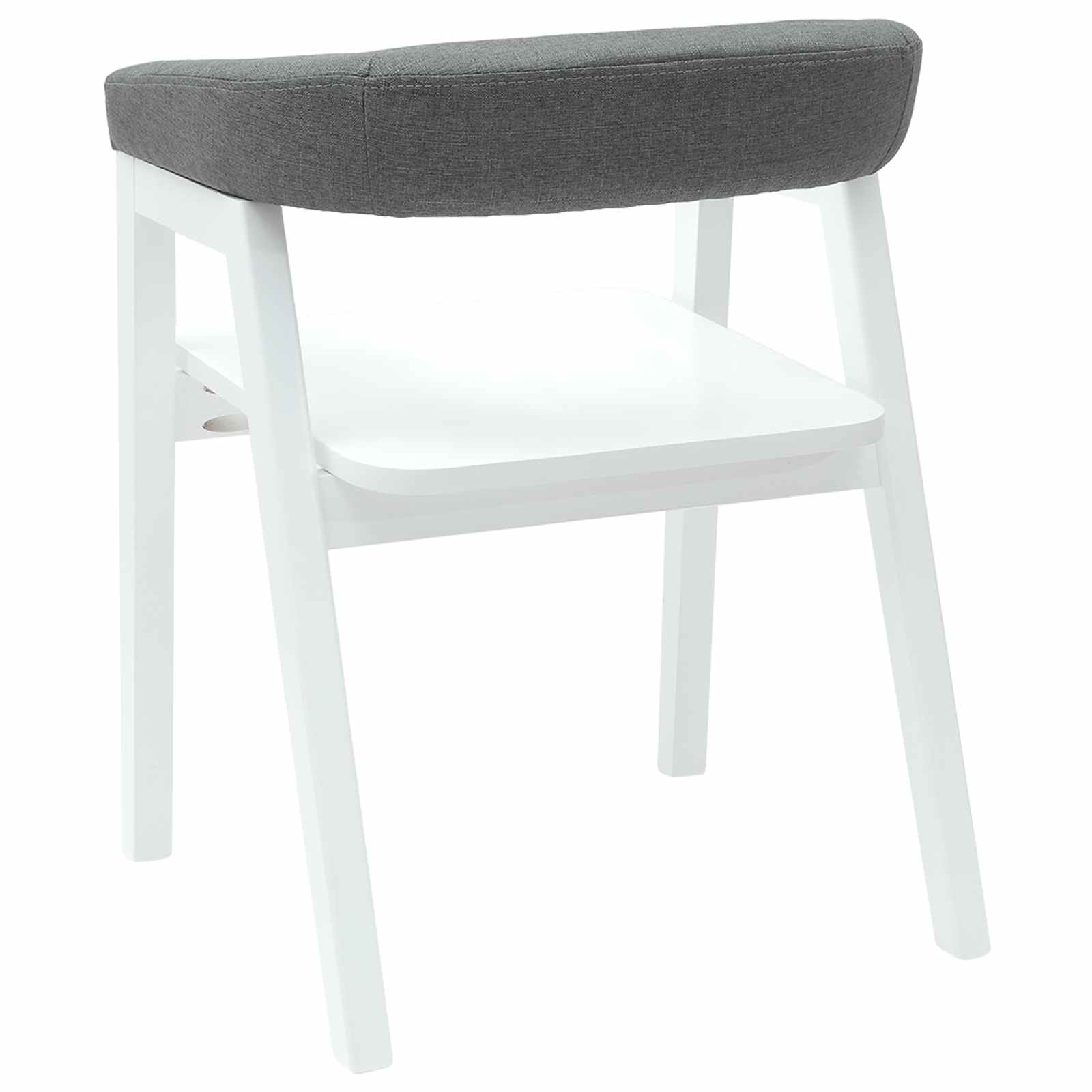 Spisestoler 2 Pcs Hvit 54 X 57 X 73 Cm Solid Gummitre