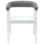 Spisestoler 2 Pcs Hvit 54 X 57 X 73 Cm Solid Gummitre