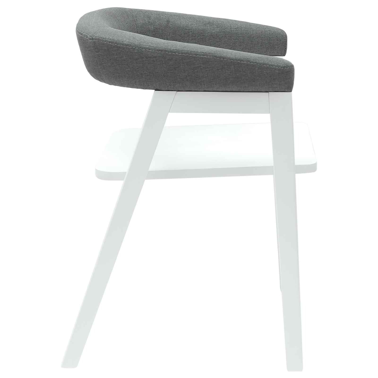 Spisestoler 2 Pcs Hvit 54 X 57 X 73 Cm Solid Gummitre