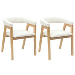 Spisestoler 2 Pcs Naturlig 54 X 57 X 73 Cm Solid Gummitre