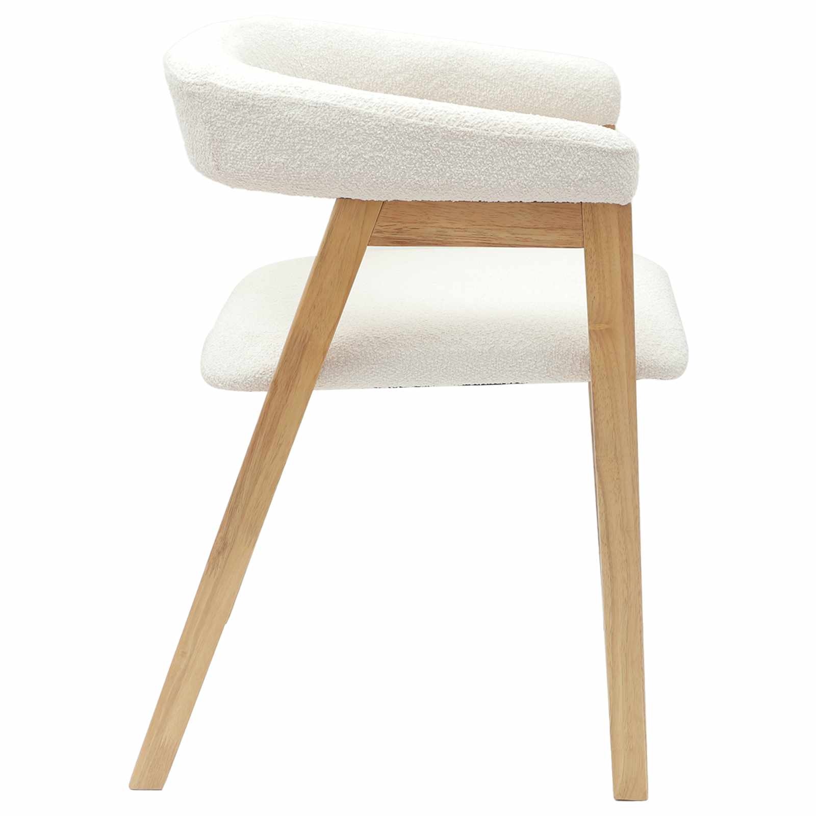 Spisestoler 2 Pcs Naturlig 54 X 57 X 73 Cm Solid Gummitre