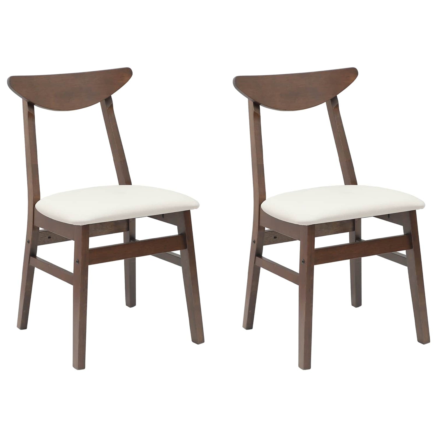 Spisestoler 2 Pcs Lys Brun 42 X 47.5 X 81 Cm Solid Gummitre