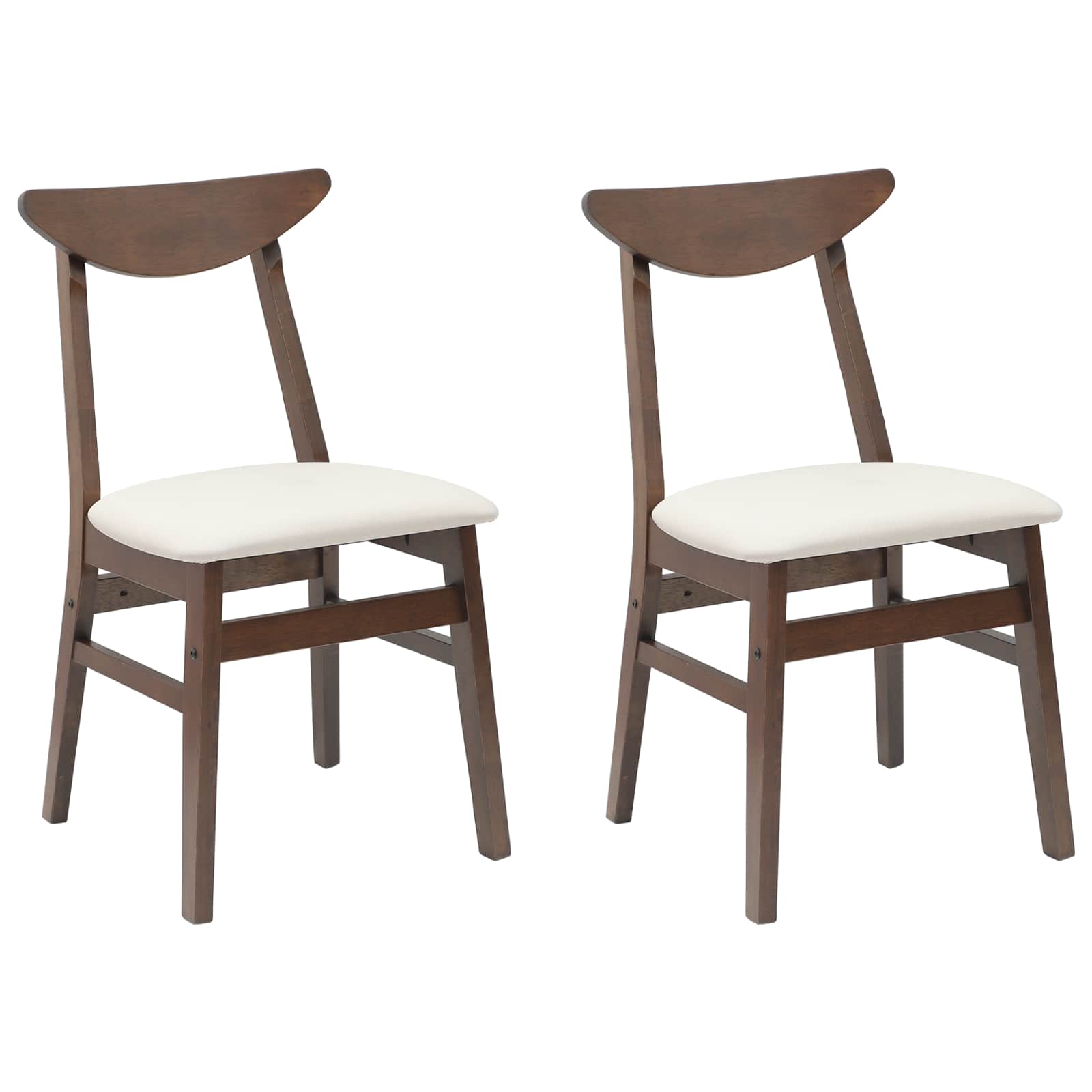 Spisestoler 2 Pcs Lys Brun 42 X 47.5 X 81 Cm Solid Gummitre