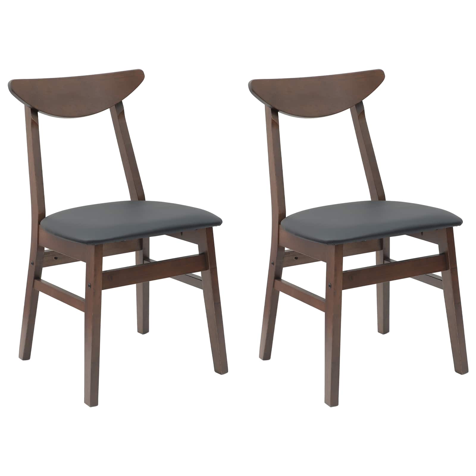 Spisestoler 2 Pcs Lys Brun 42 X 47.5 X 81 Cm Solid Gummitre