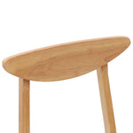 Spisestoler 2 Pcs Naturlig 42 X 47.5 X 81 Cm Solid Gummitre