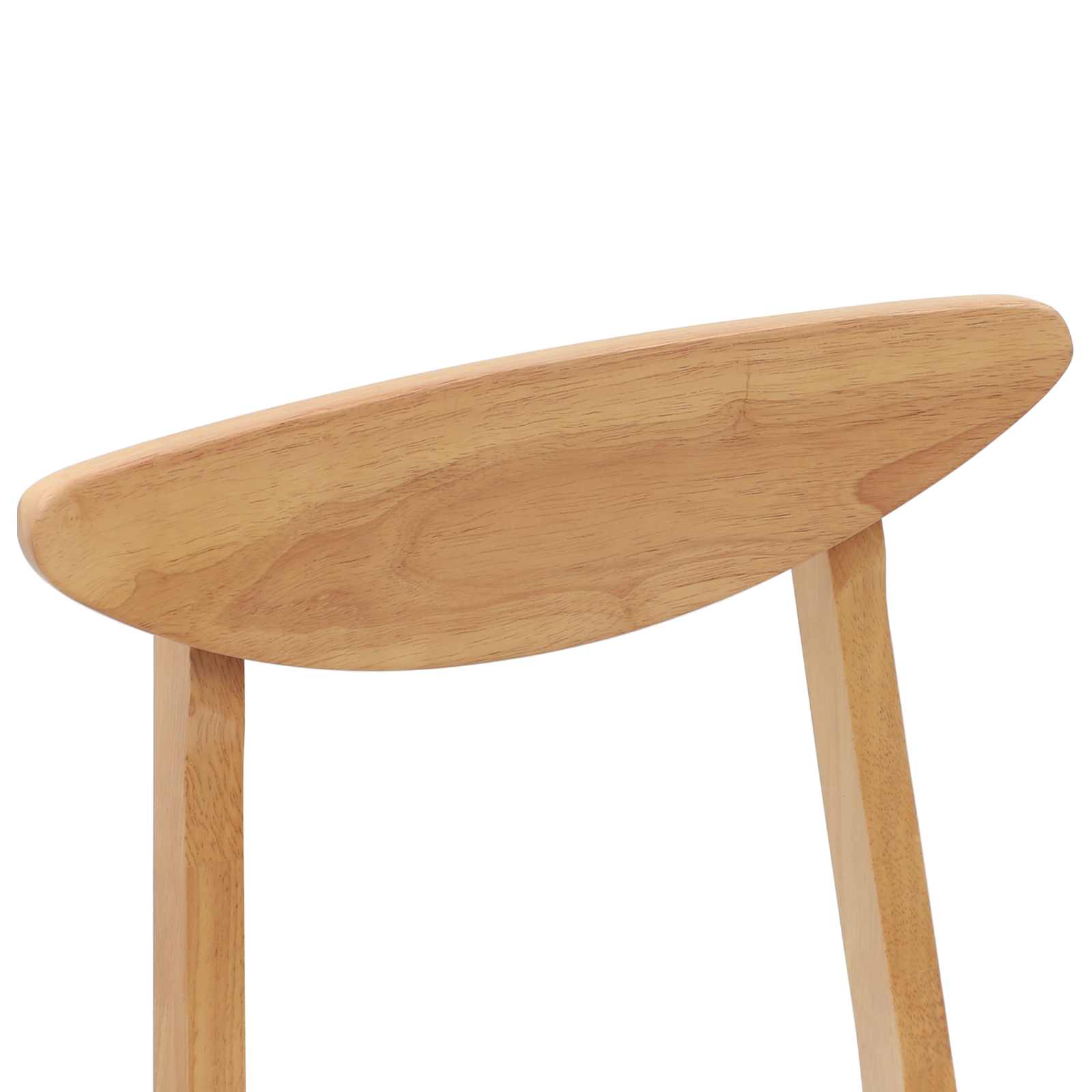Spisestoler 2 Pcs Naturlig 42 X 47.5 X 81 Cm Solid Gummitre