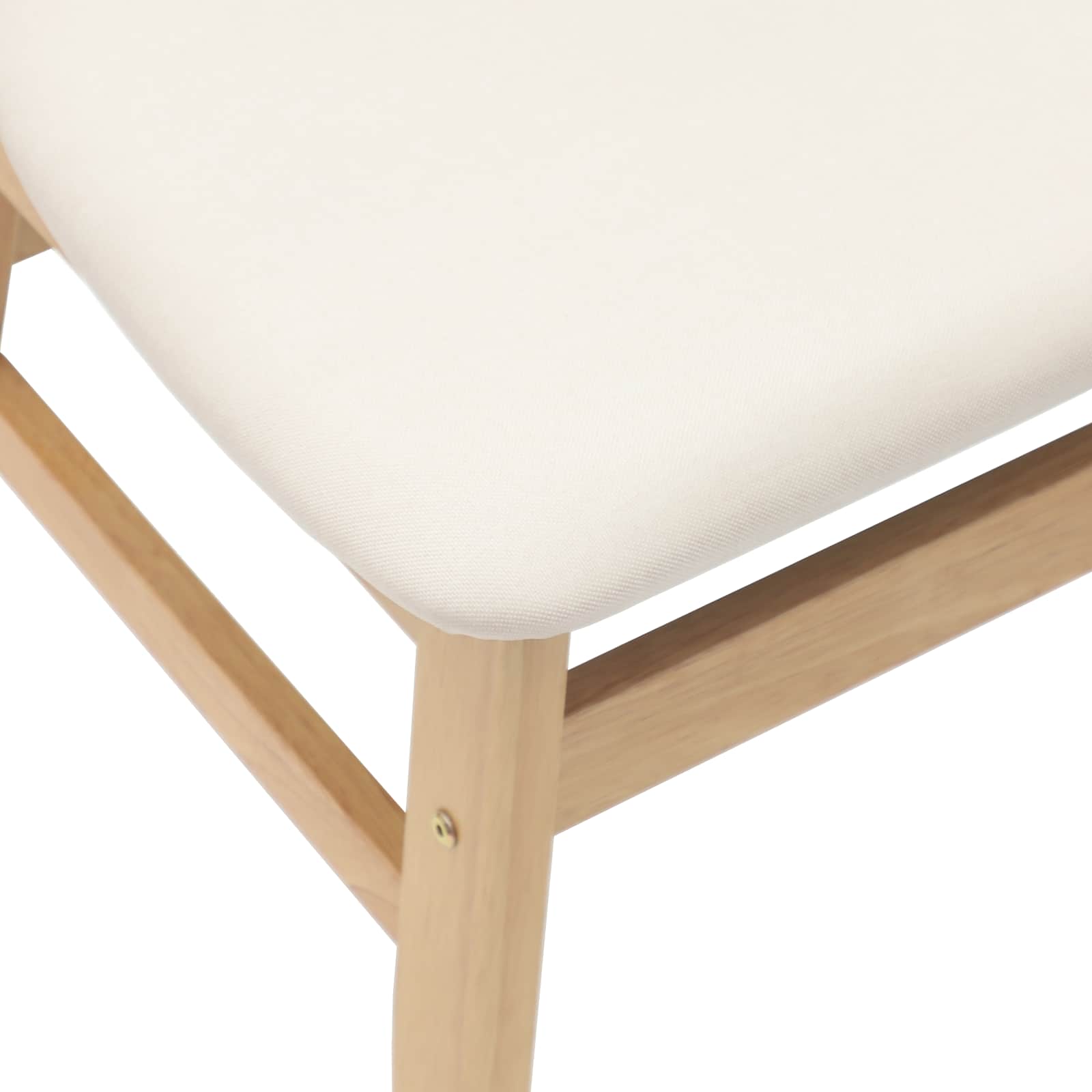 Spisestoler 2 Pcs Naturlig 42 X 47.5 X 81 Cm Solid Gummitre