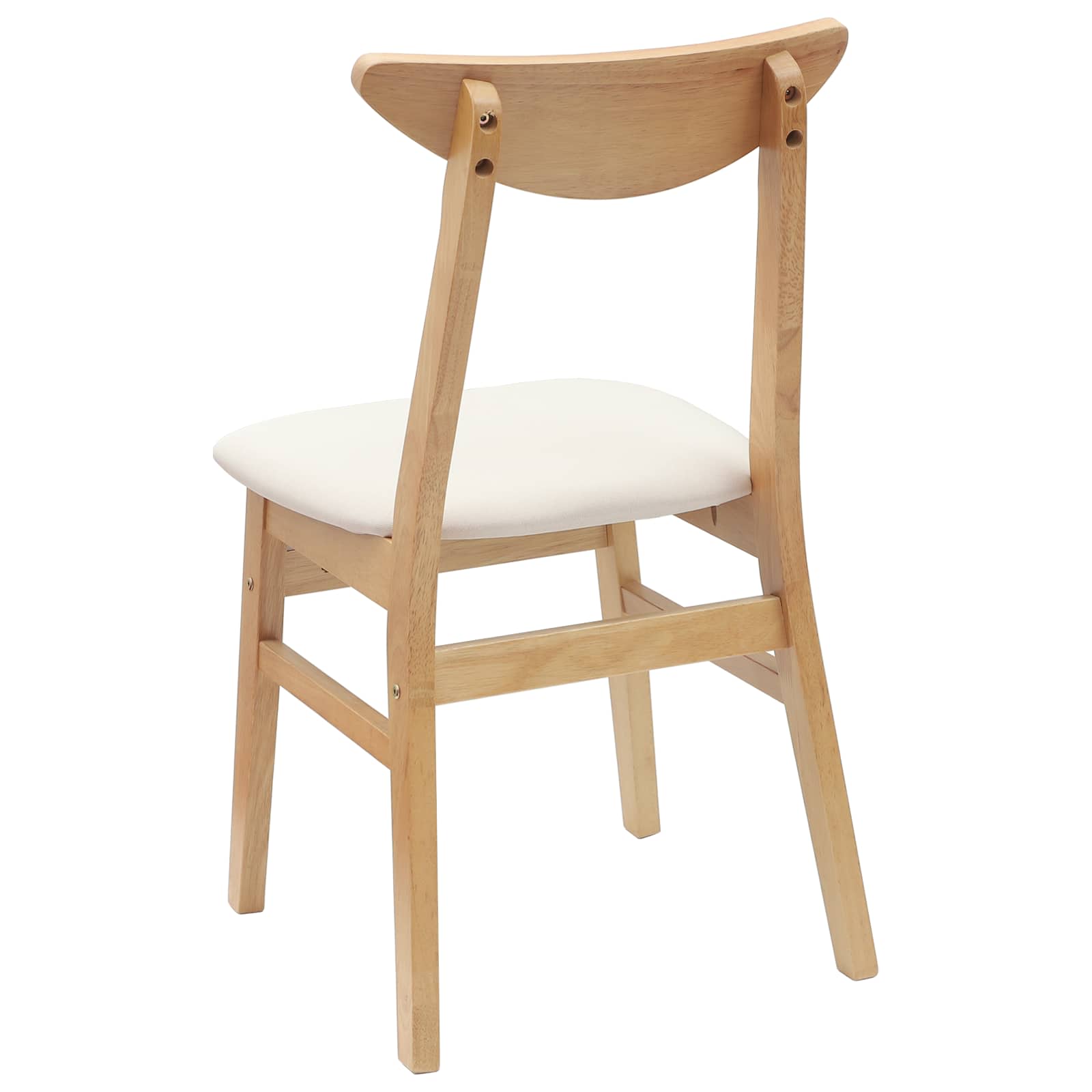 Spisestoler 2 Pcs Naturlig 42 X 47.5 X 81 Cm Solid Gummitre