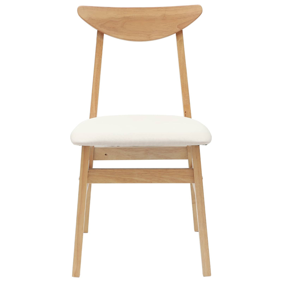 Spisestoler 2 Pcs Naturlig 42 X 47.5 X 81 Cm Solid Gummitre