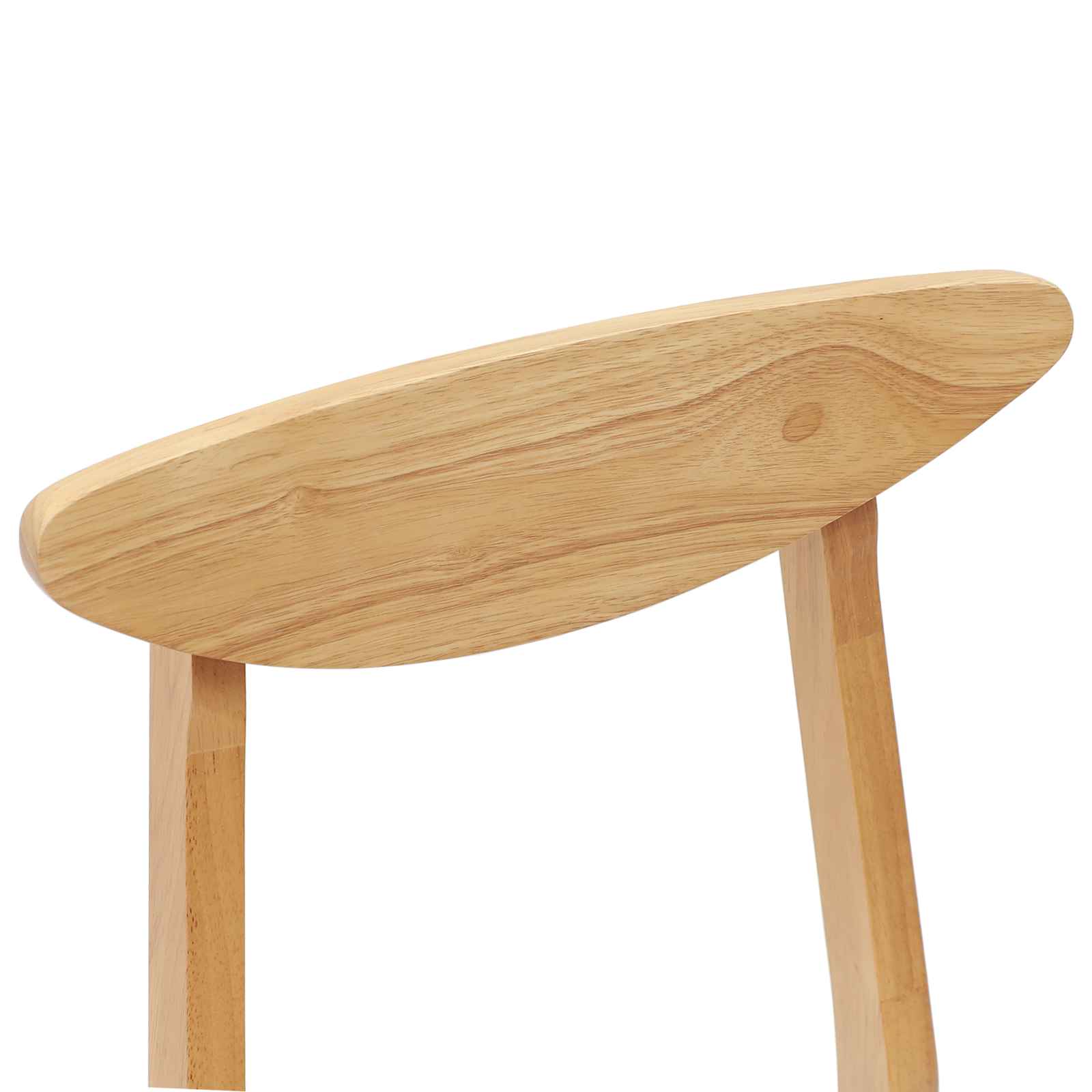 Spisestoler 2 Pcs Naturlig 42 X 47.5 X 81 Cm Solid Gummitre