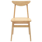 Spisestoler 2 Pcs Naturlig 42 X 47.5 X 81 Cm Solid Gummitre