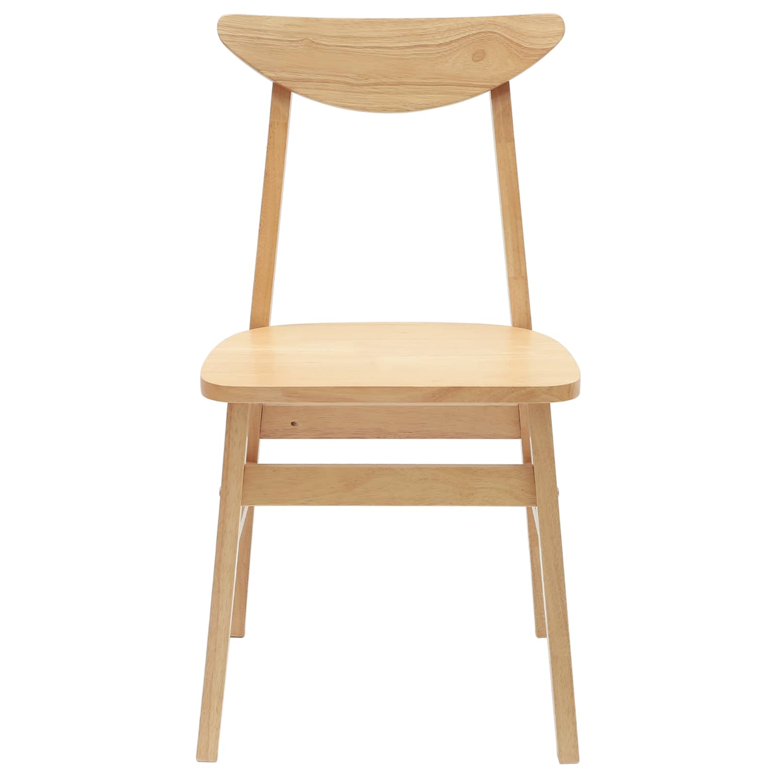 Spisestoler 2 Pcs Naturlig 42 X 47.5 X 81 Cm Solid Gummitre