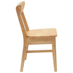 Spisestoler 2 Pcs Naturlig 42 X 47.5 X 81 Cm Solid Gummitre