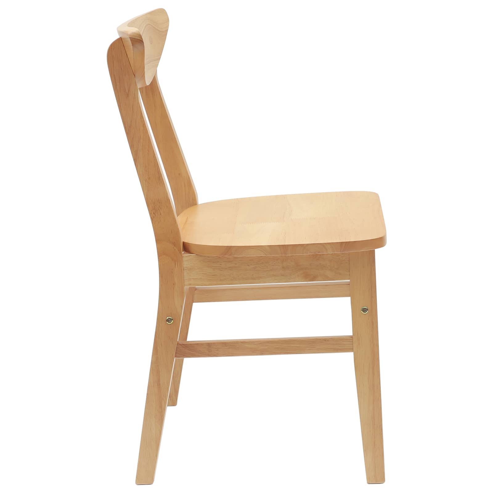 Spisestoler 2 Pcs Naturlig 42 X 47.5 X 81 Cm Solid Gummitre