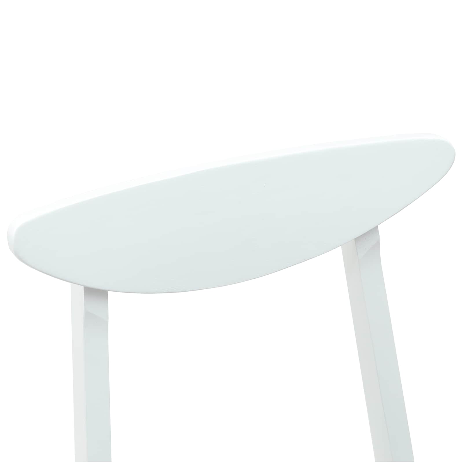 Spisestoler 2 Pcs Hvit 42 X 47.5 X 81 Cm Solid Gummitre