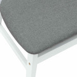 Spisestoler 2 Pcs Hvit 42 X 47.5 X 81 Cm Solid Gummitre