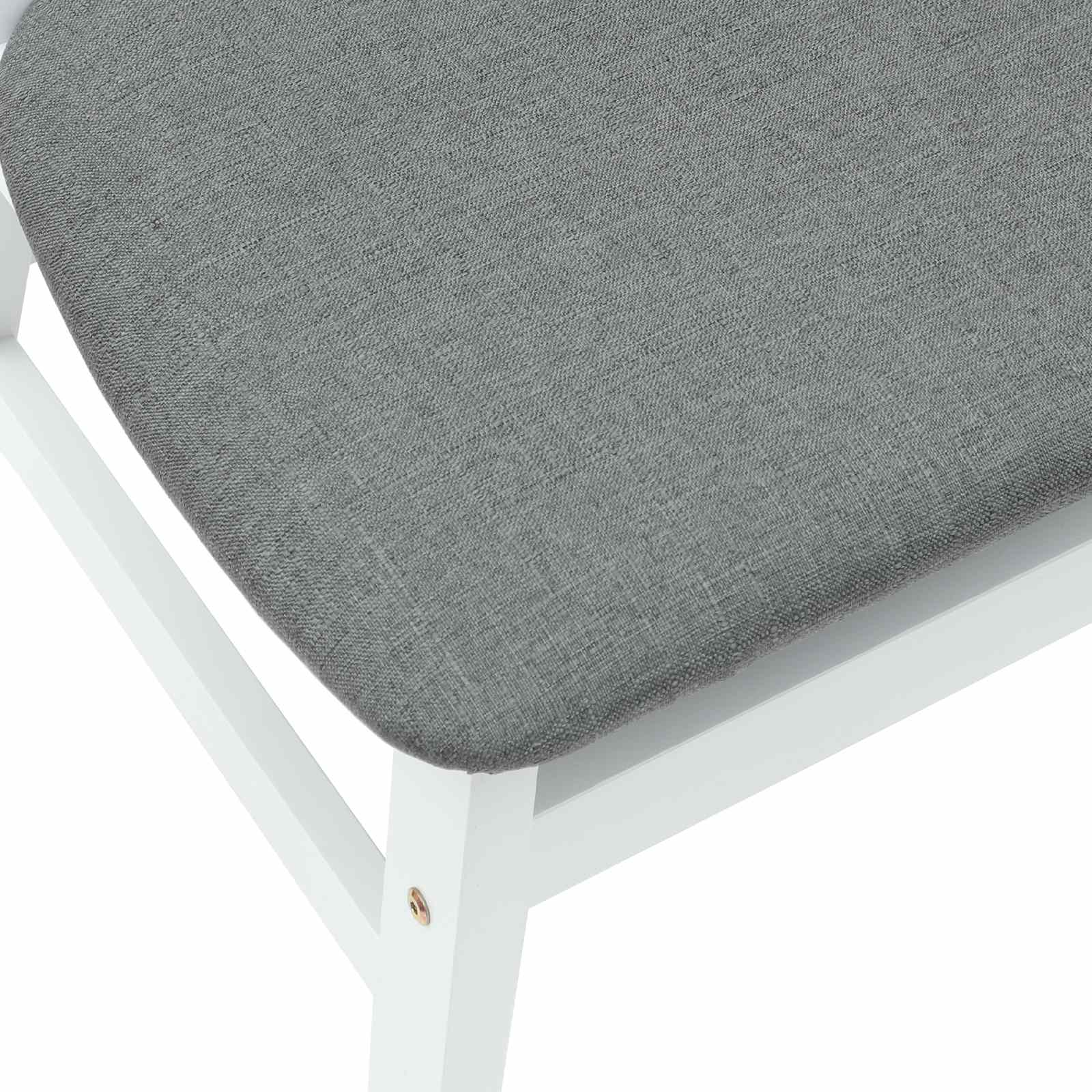 Spisestoler 2 Pcs Hvit 42 X 47.5 X 81 Cm Solid Gummitre