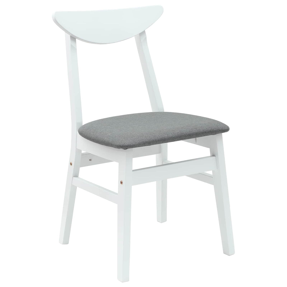 Spisestoler 2 Pcs Hvit 42 X 47.5 X 81 Cm Solid Gummitre